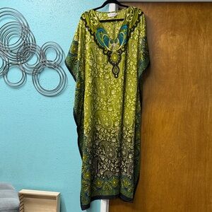 Miss Lavish Olive and Cream Patterned